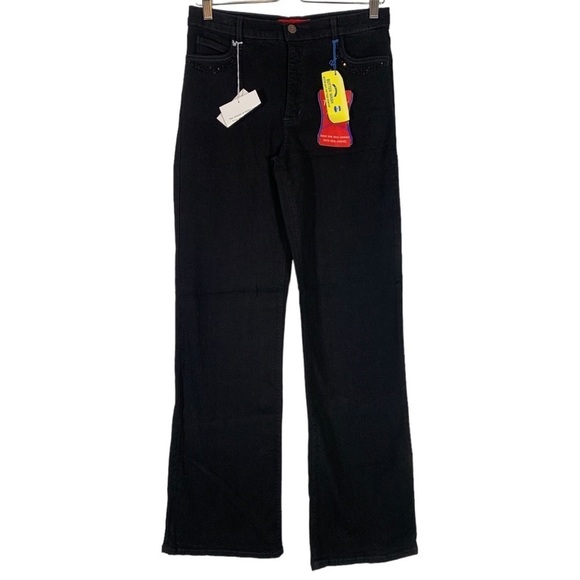 NYDJ Tummy Tuck Embellished Boot Leg Stretch Denim Jeans Size 6 NWT